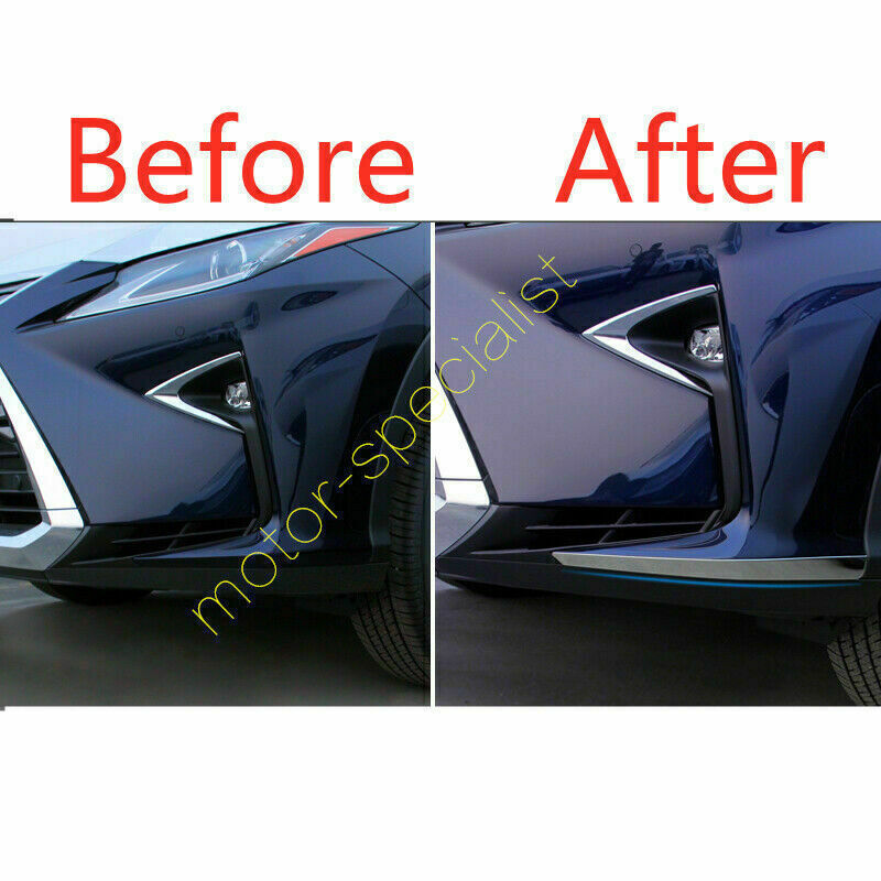 for Lexus RX350 450H 2016-2019 silver Front Bumper Corner Lip Molding Cover Trim