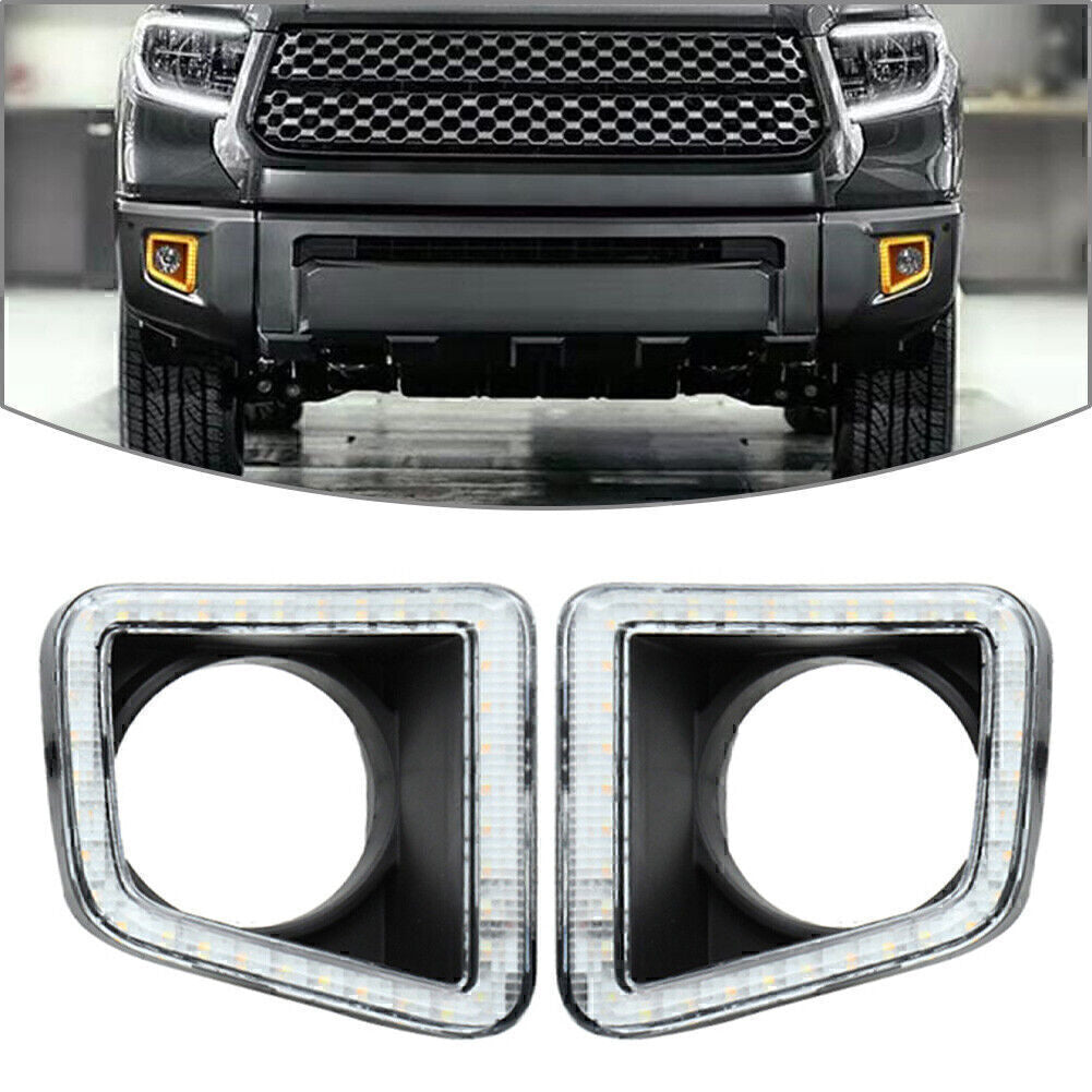 LED Daytime Running White Yellow Lights DRL For 2014-2021 2020 19 for Toyota Tundra