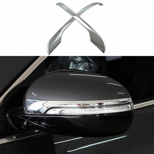 for Kia Sorento 16-2020 Chrome Rear View Side Door Mirror Strip Cover Trim 2PCS