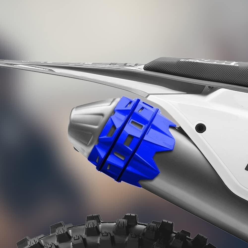 Blue Universal Escape Tail End Pipe Guard Protector Protection for Hon-, for Yama