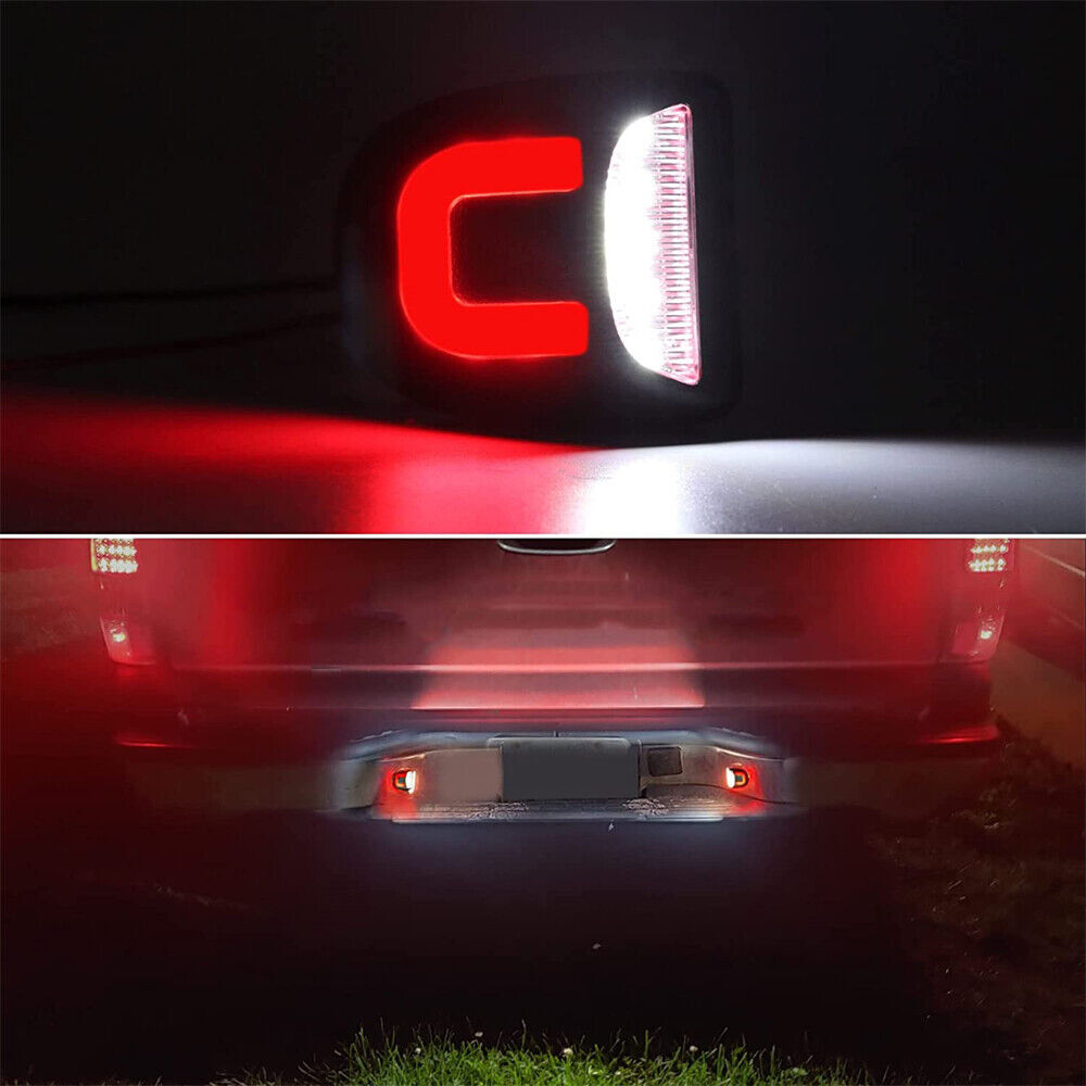 Red Tube LED White License Plate Lights for Chevy Silverado for GMC for Sierra 1500 2500