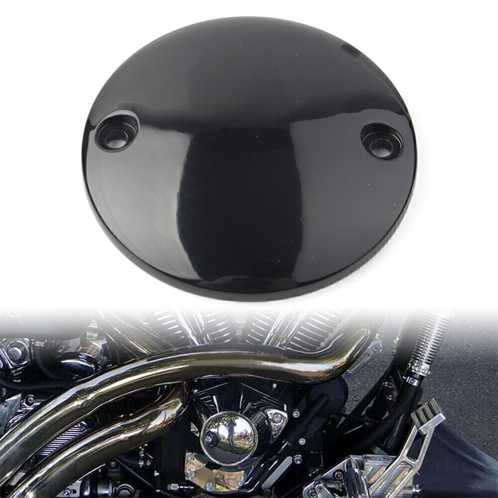 Flat Timer Ignition Points Cover for Harley XL 883R 2002 - 2003 883 04-06 Black