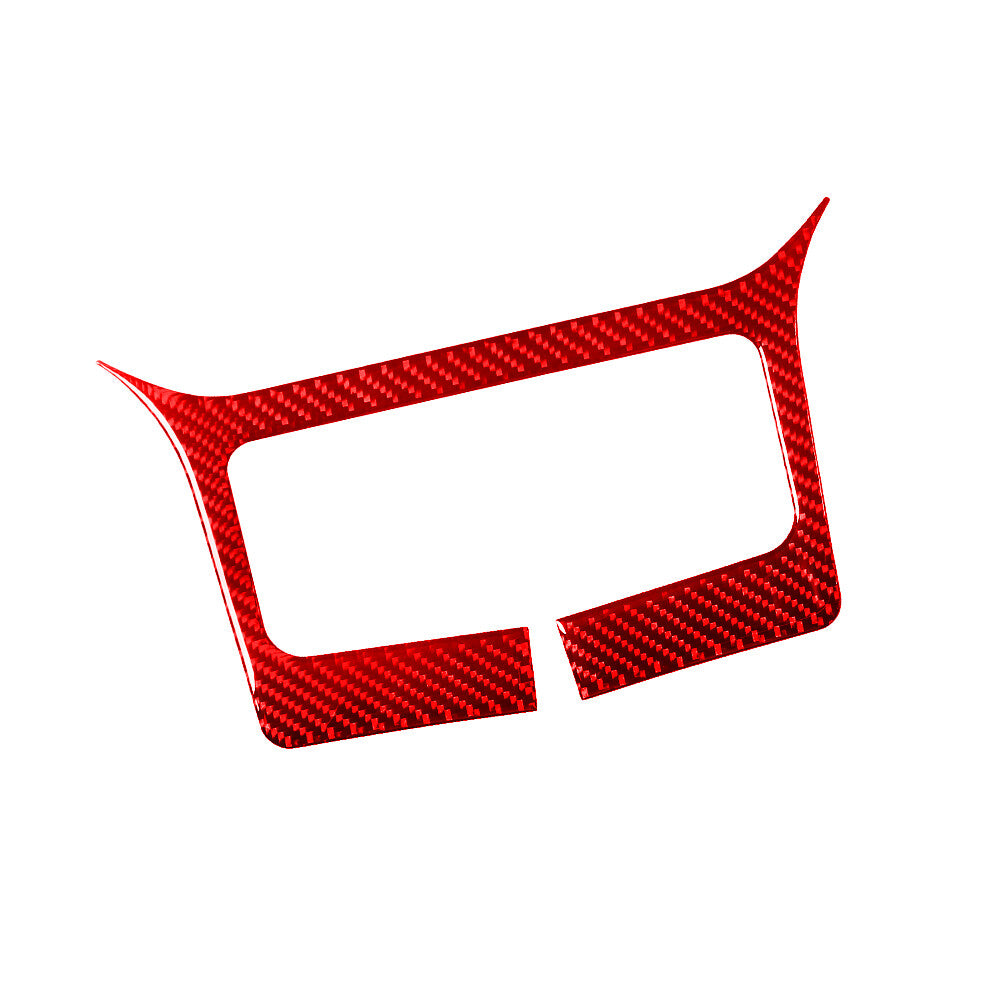 Red Carbon Fiber Center Storage Box Frame Cover Trim for Hyundai Azera 2006-2011