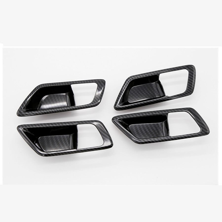 For 18-2022 CHR C-HR for Toyota Carbon Fiber Interior Door Handle Bowl Cover Trim 4X