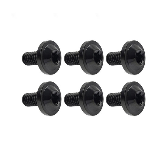 6pcs Alloy Bolts Truss Torx Head Screws M5x25mm For Motorcycle Black