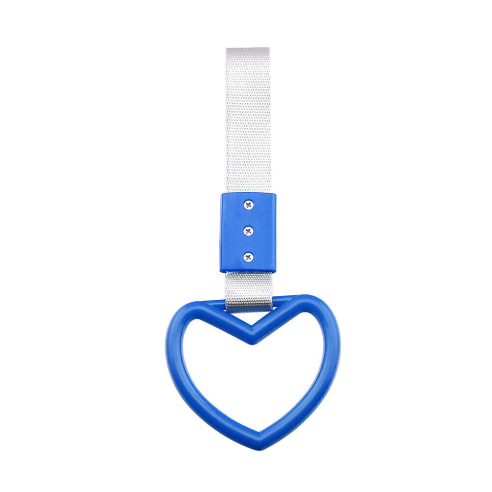 Train Bus Handle Hand Strap Drift Charm Tools Heart Ring for JDM Tsurikawa Blue