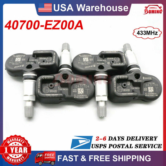 Set (4) New Tire Pressure Monitor Sensor TPMS for 16-20 for Nissan Titan 40700-EZ00A