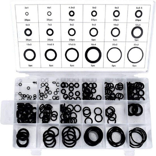 225 Pcs O-ring Assortment Sealing Rings Set Nbr Rubber Washers Gasket
