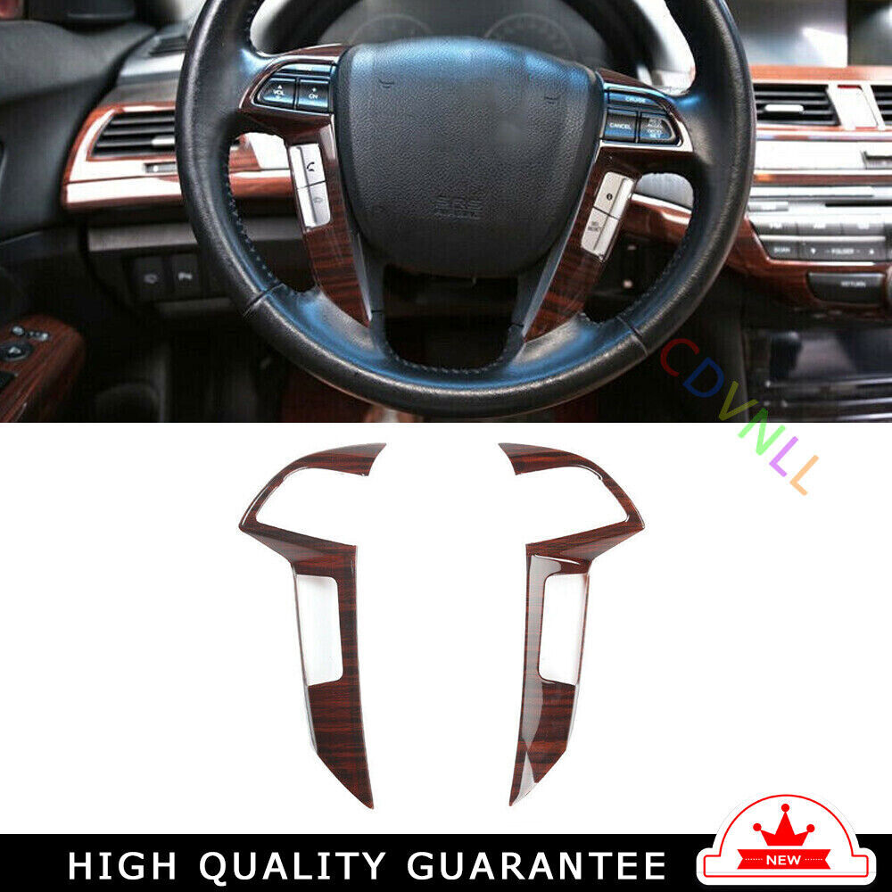 Steering Wheel Button Frame Trim for Honda Accord Crosstour 2008-2013 Wood Grain