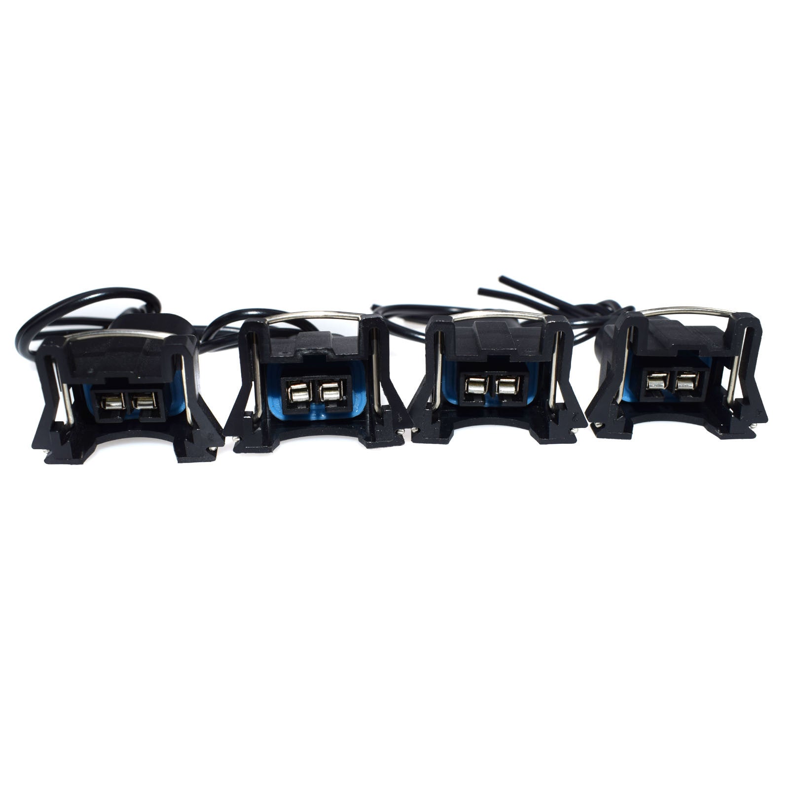 4Pcs Fuel Injector Connector Wiring Plugs Clips Pigtail Cut Splice Universal-