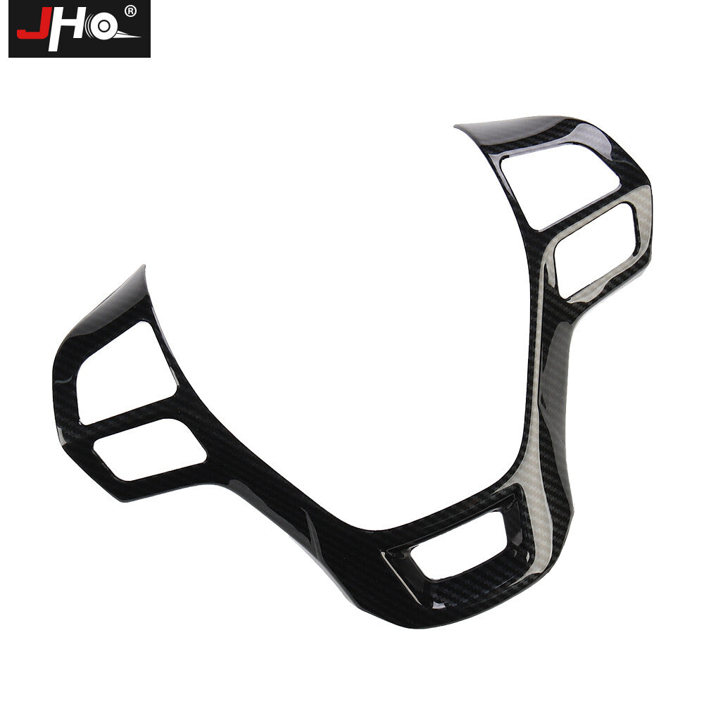 Carbon Fiber Car Steering Wheel Cover Trim Frame Decor for Ford Explorer 2016-19