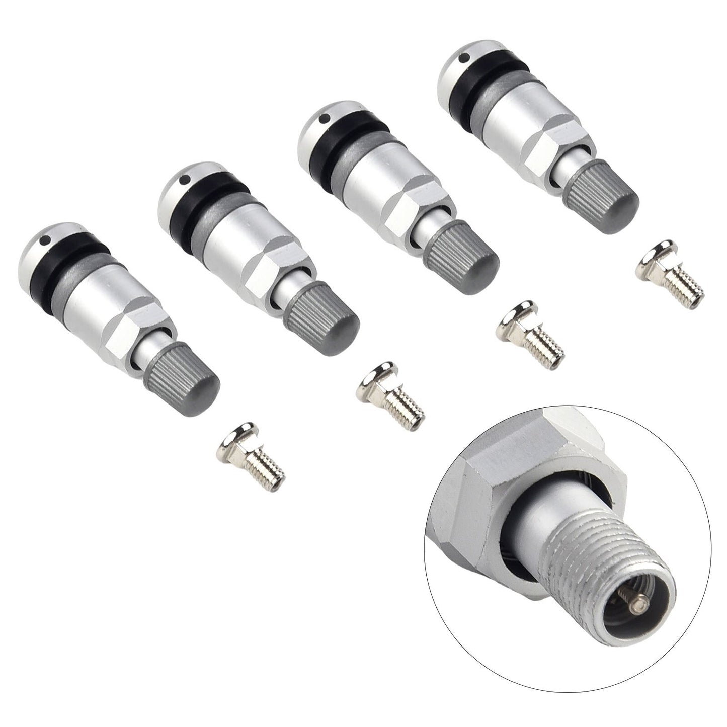 4X TPMS Tire Pressure Sensor Valve Stem Repair Kit Fit For 5Series Parts Set