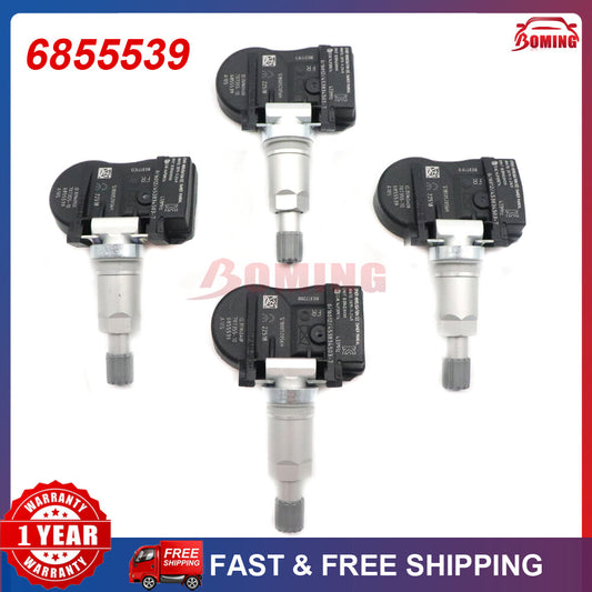 4PCS Tire Pressure Sensors TPMS 6855539 For BWM 36106856209 36106881890 433Mhz