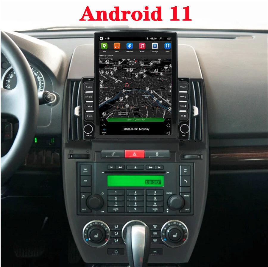 9.7 Vertical Stereo Radio Navigation BT FM WIFI For 06-12 for Land Rover Freelander