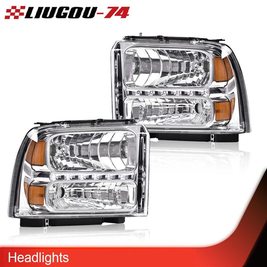 Suitable for 2005-2007 F250 F350 F450 Super Duty LED DRL transparent lens front light