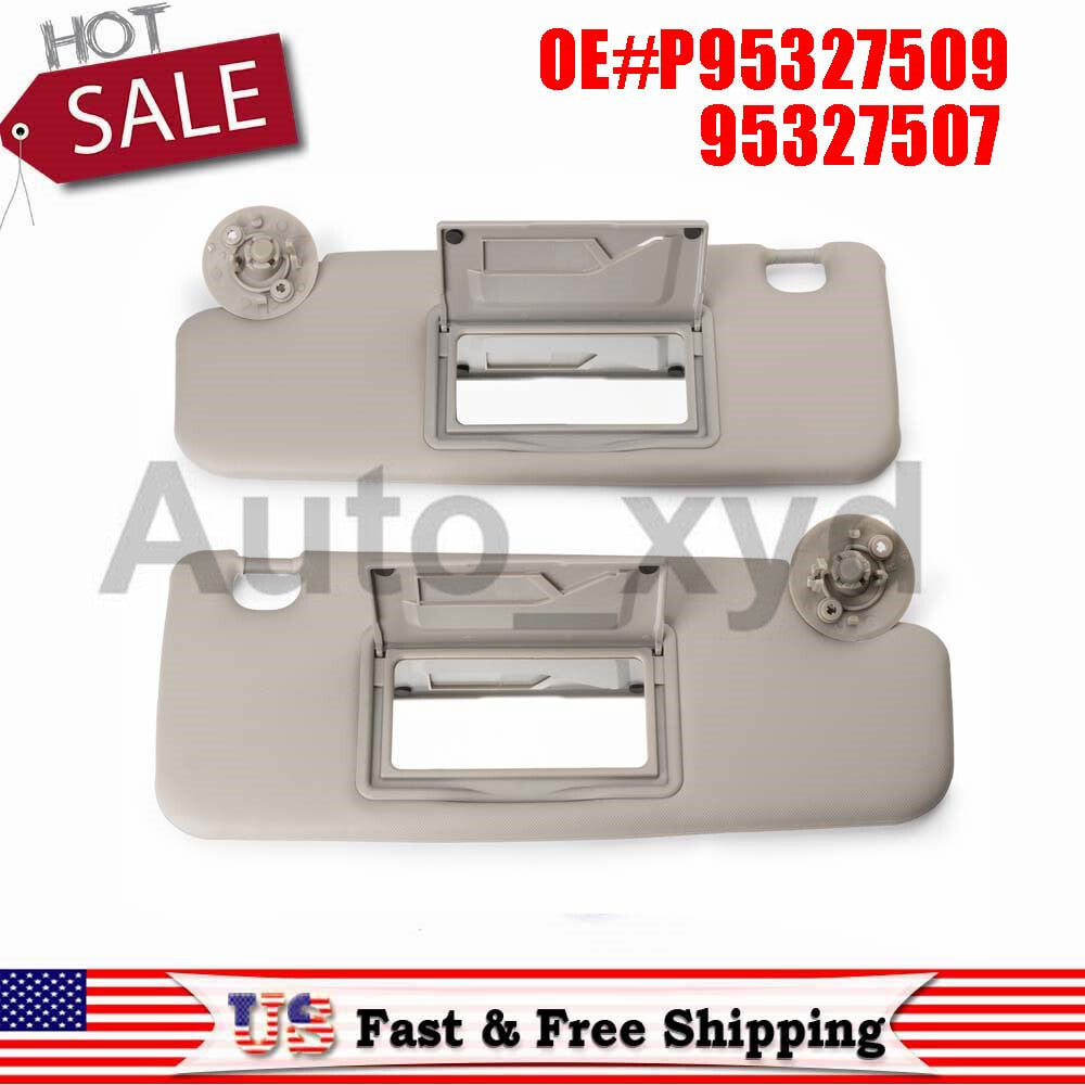 2-pack grey left and right sun visors P95327509 95327507 suitable for Hyundai for Elantra for Chevrolet