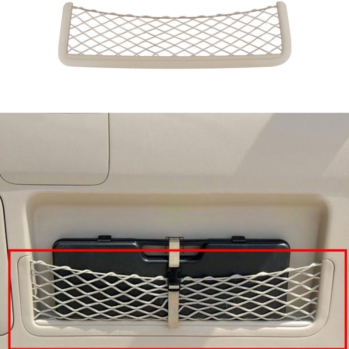 for Toyota Prado J120/ for Lexus GX470 2003-09 Beige Trunk Door Cargo Storage Net 1X