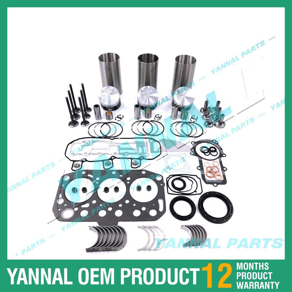 TK3.70 Engine Rebuild Kit with Shim Bearing Valve for Yanmar Diesel Engines
