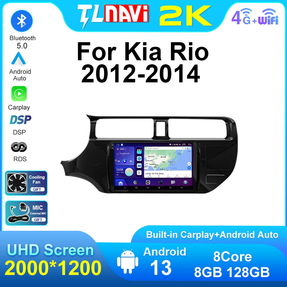 for Kia K3 Rio 2012-2014 Android Multimedia Player Screen Car Radio GPS Carplay