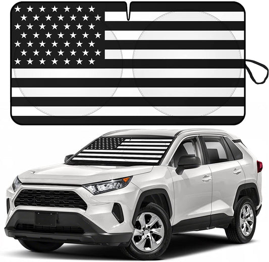 for Mercedes Benz Accessory US Flag Car Windshield Sun Shade Shield Cover Visor