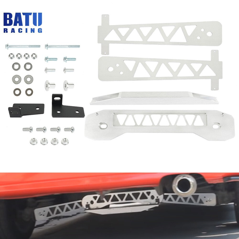 Silver Rear Lower Control Arm Dummy Subframe Brace Tie Bar for Civic FD FB 06-11