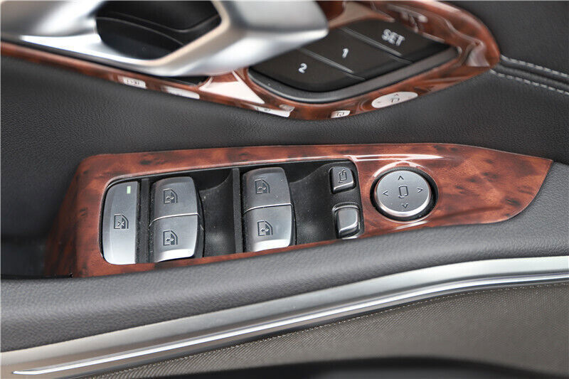 for BMW 3 Series 2019-2023 Wood Grain Inner Window Lift Panel Switch Cover Trim