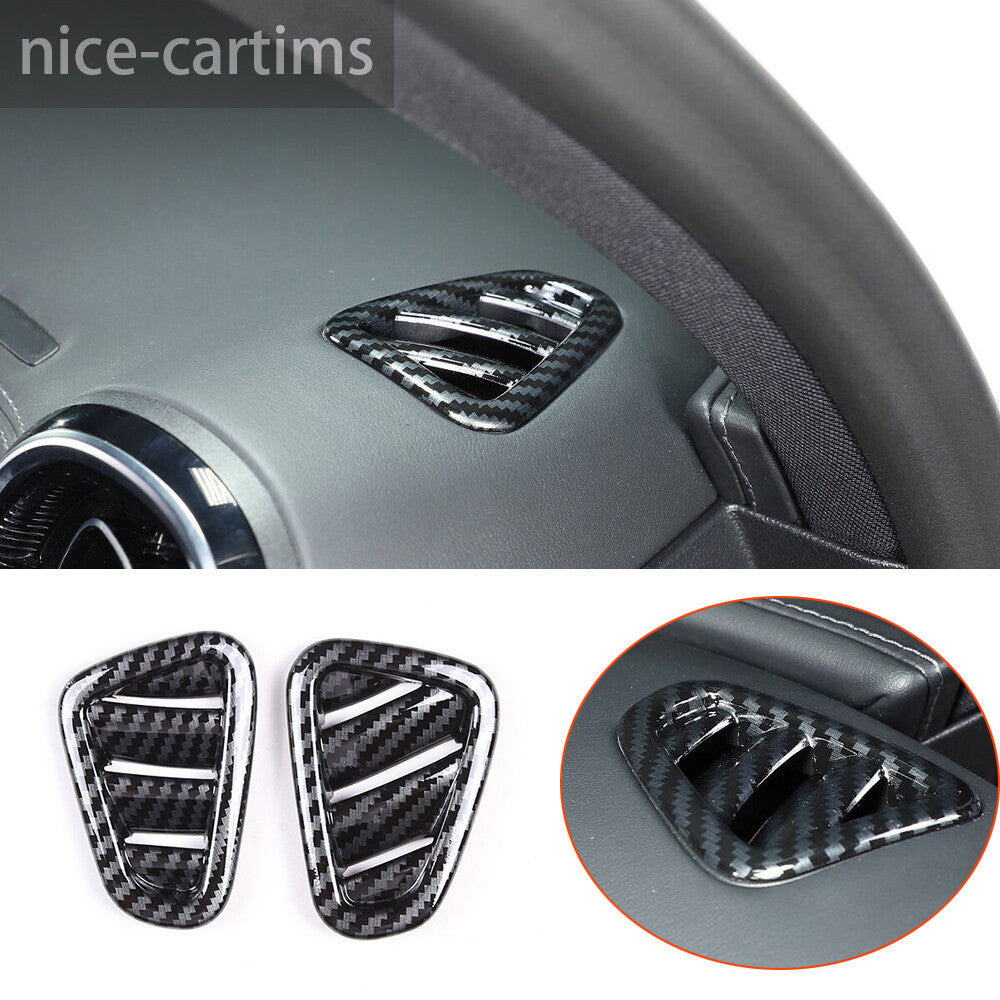 for Benz C Class W206 2022+ Dashboard Side Air Vent Outlet Trim ABS Carbon Fiber