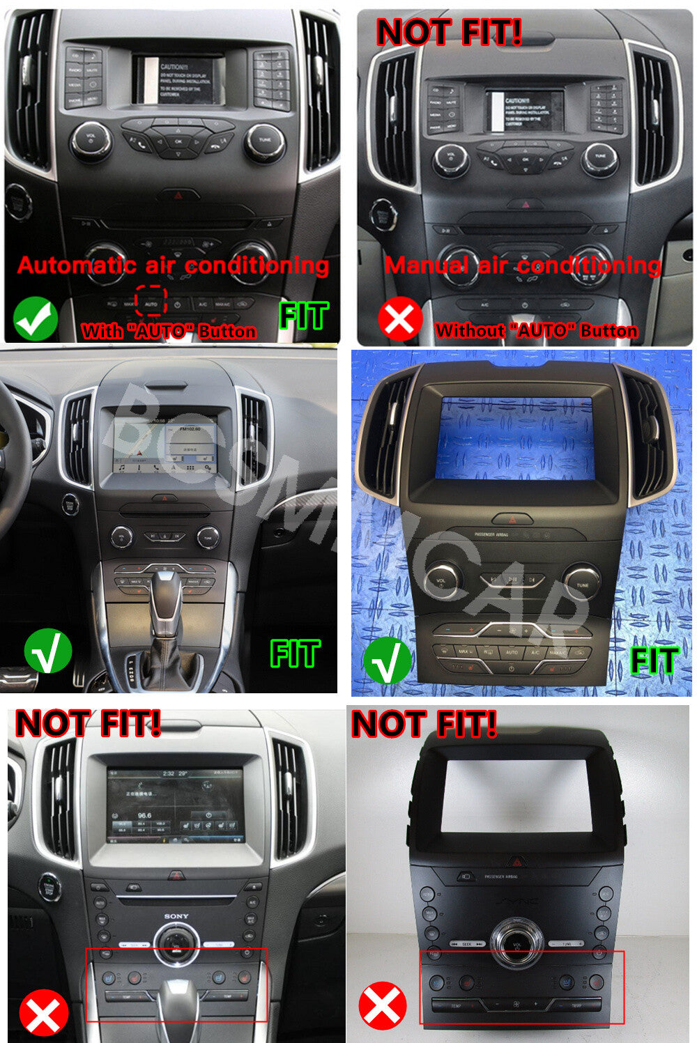 9.7 Android 13 GPS Car Stereo Radio Player Camera Fit For 2015-2022 for Ford Edge