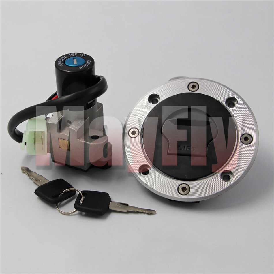 Fit For GSXR1000 GSF1200 RGV250 GS500 Ignition Switch Lock Gas Cap Cover Key Set