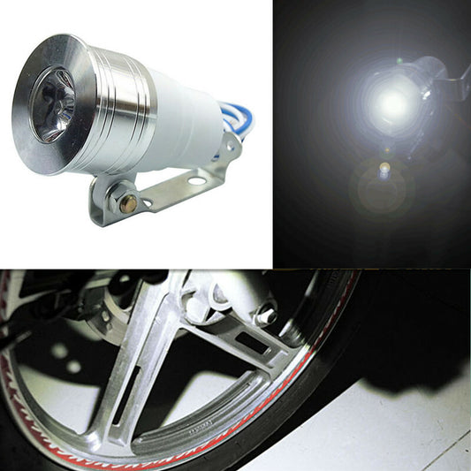Motorcycle Spotlight Headlights 12V LED Flash Lights Driving White Strobe Lamp