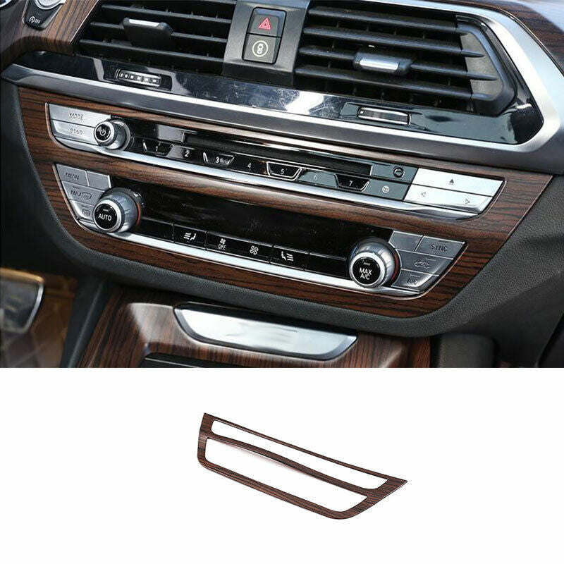 for BMW X3 G01 2018-2021 Pine Wood Grain Console AC Button Control Frame Trim 1P