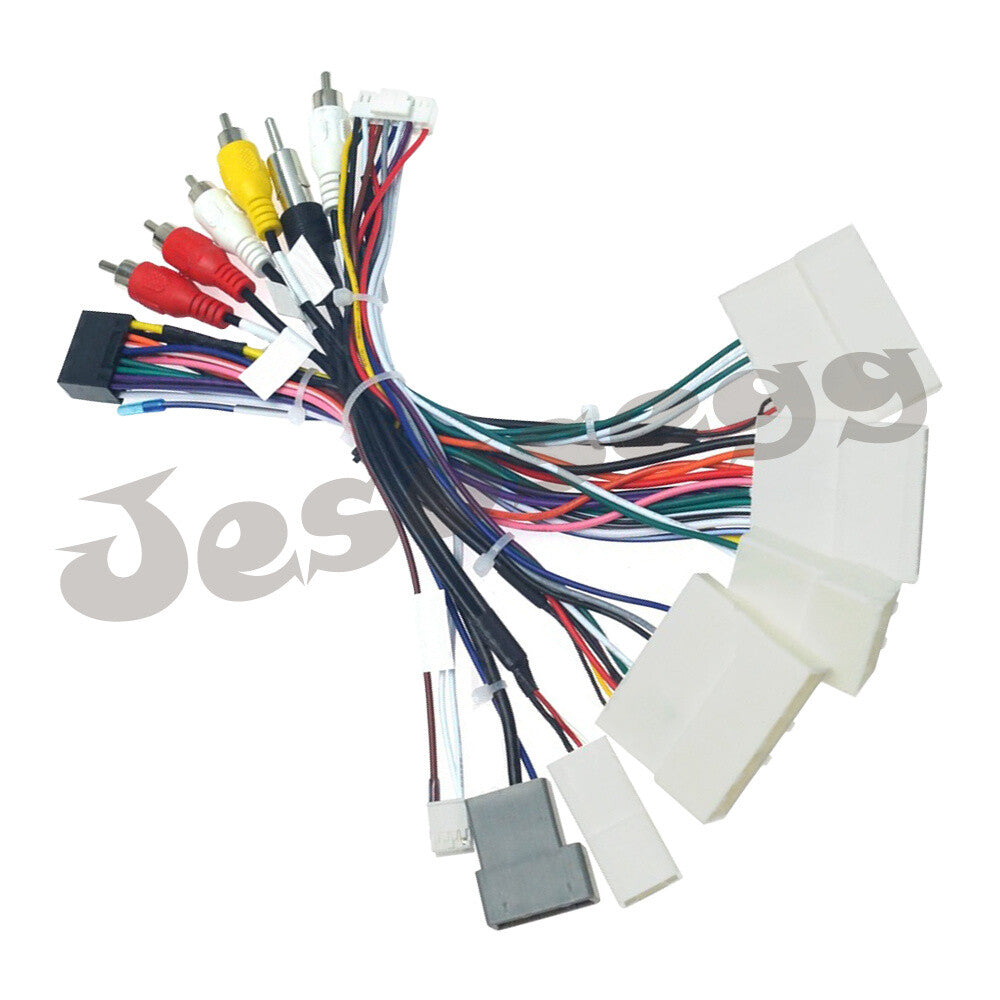 16Pins for Camry Radio Stereo Power Harness Wiring Cable Adapter W/Canbus Camera