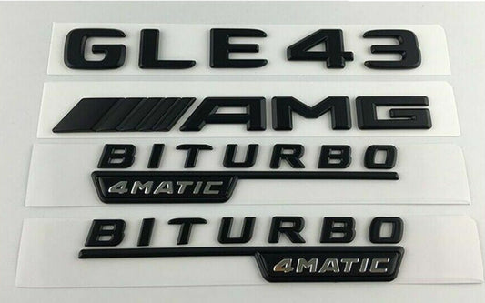 Black Trunk Badge Badge W166 C292 GLE43 AMG BITURBO 4MATIC