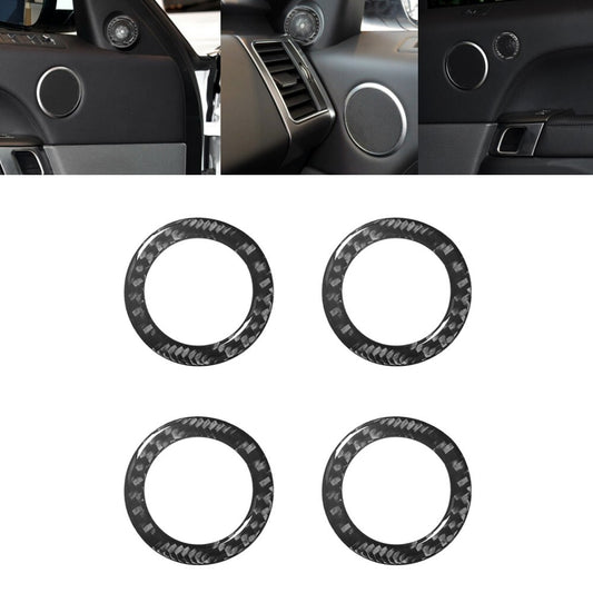 4Pcs Carbon Fiber Small Speaker Cover Trim For Land for Range Rover Sport 2014-2017