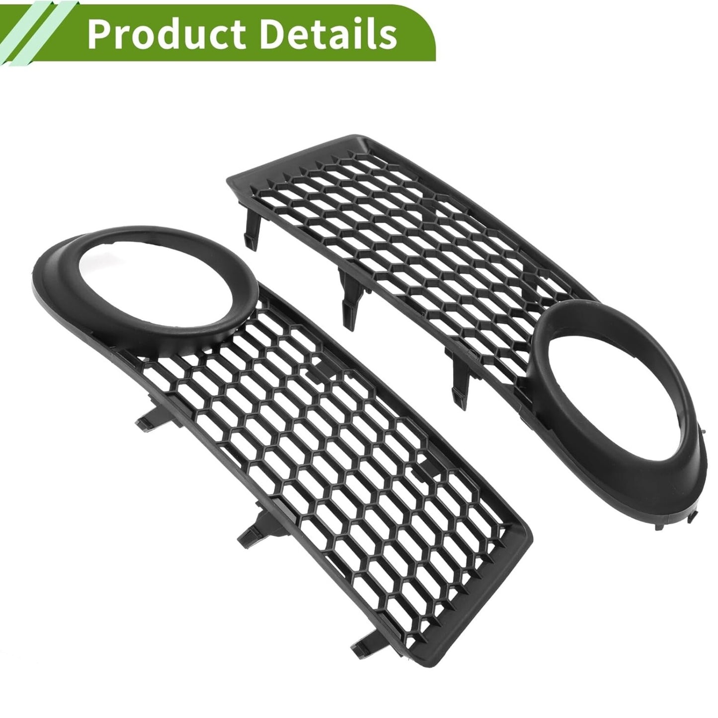 2x Front Honeycomb Bumper Fog Light Grille Grill Cover For 2006-2010 for VW Beetle