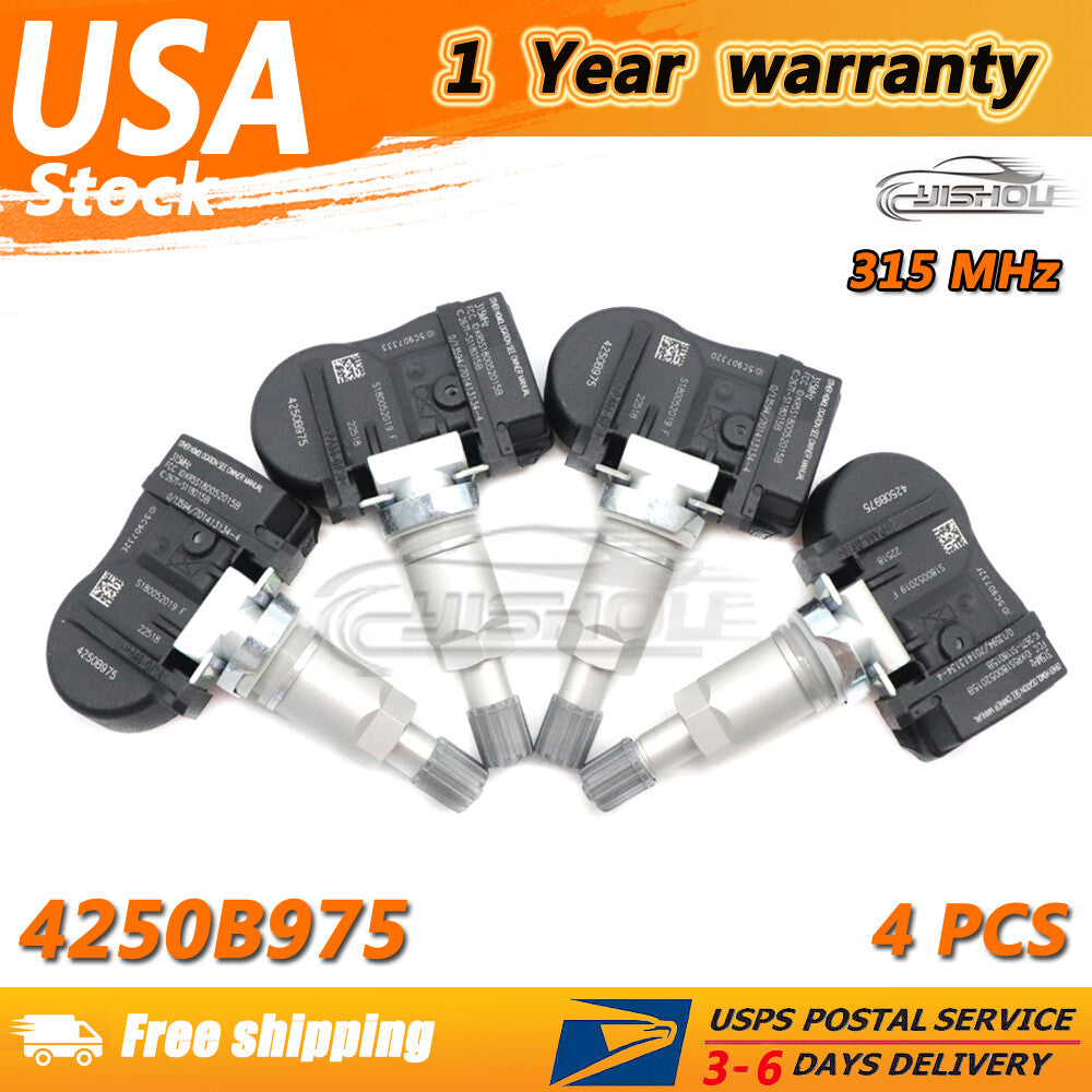 4X NEW TPMS TIRE PRESSURE SENSOR for Mitsubishi Lancer Outlander Sport 4250B975