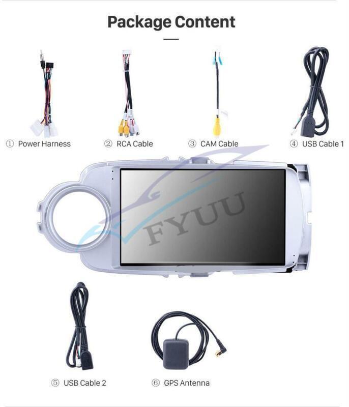 GPS Navigation Player WiFi FM for Toyota Yaris Vitz 12-17 LHD 9 Car 2.5D Screen