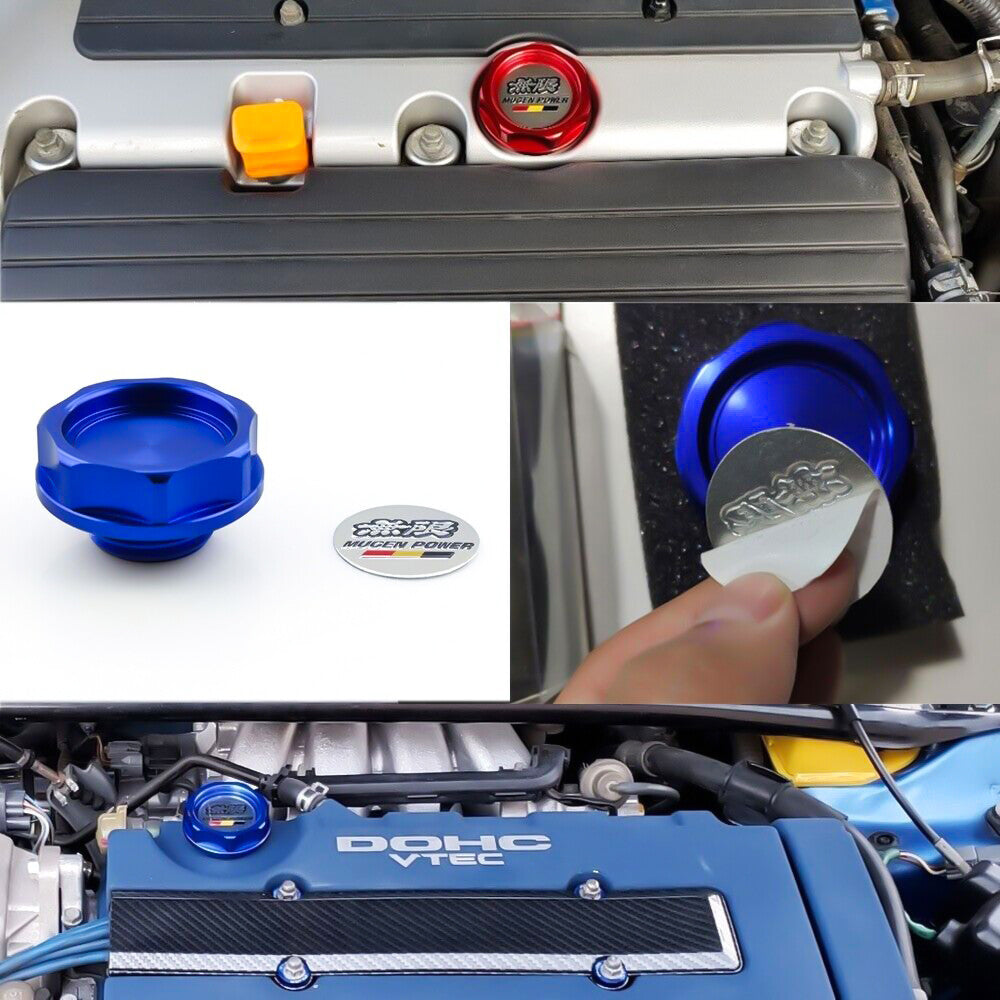 JDM Purple Engine Oil Filler Cap+ Radiator Cap+ Battery Tie Down for Honda for Acura