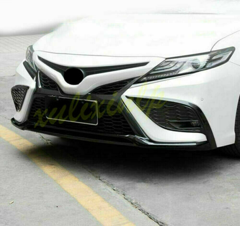 3X For 2021 2022 for Toyota for Camry SE XSE Piano Black Front Bumper Molding Cover Trim