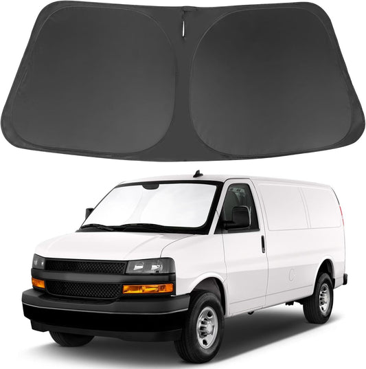 For 1996-2025 for Chevy Express Van Front Windshield Sun Shade Reflective UVs Cover