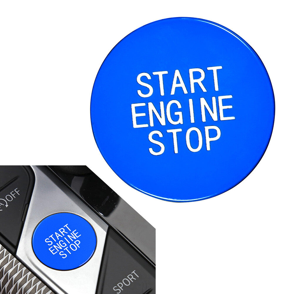 Blue Car Engine Start Stop Button Switch Cover Trim for BMW 3 8 X Series