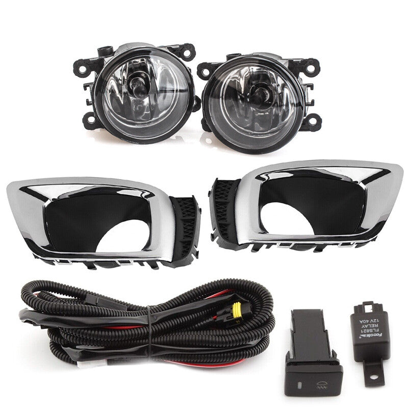 Pair Clear Len Fog Light +Covers+Wiring Kit For 2014-2018 for Subaru Forester XT
