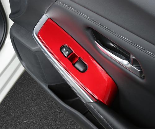 for Nissan Sentra Sylphy 2020-2022 Red Window Lift Panel Switch Cover Trim 4pcs
