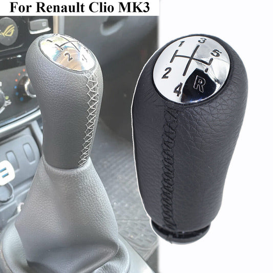 for Renault Clio MK3 Car 5 Speed+R Shift Knob Manual Gear Stick Shifter Lever