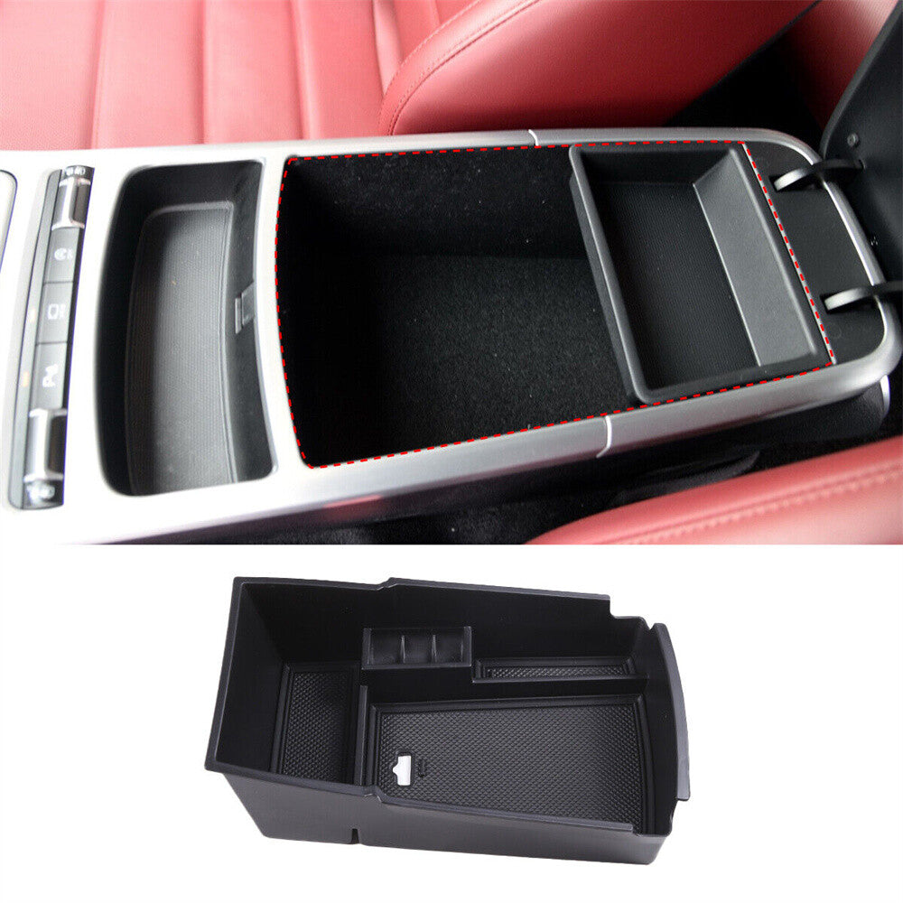 for Kia Stinger 2018-2023 Black Center Console Armrest Box Storage Box Organizer