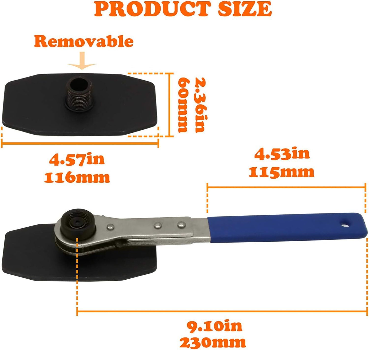 Car Ratchet Brake Piston Wrench W/Hooks Caliper Pad Install Tool Press BlueBlk