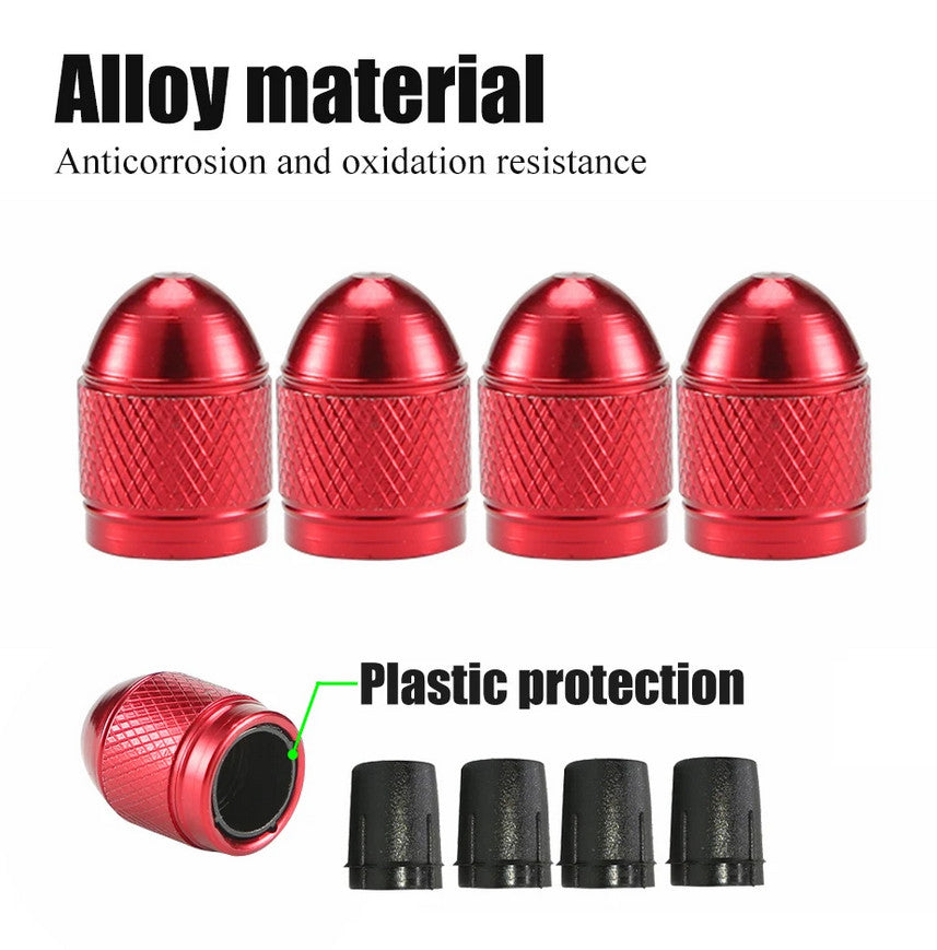 4-piece car tire valve cover rod air dust cover dice gray for Hyundai for Acura