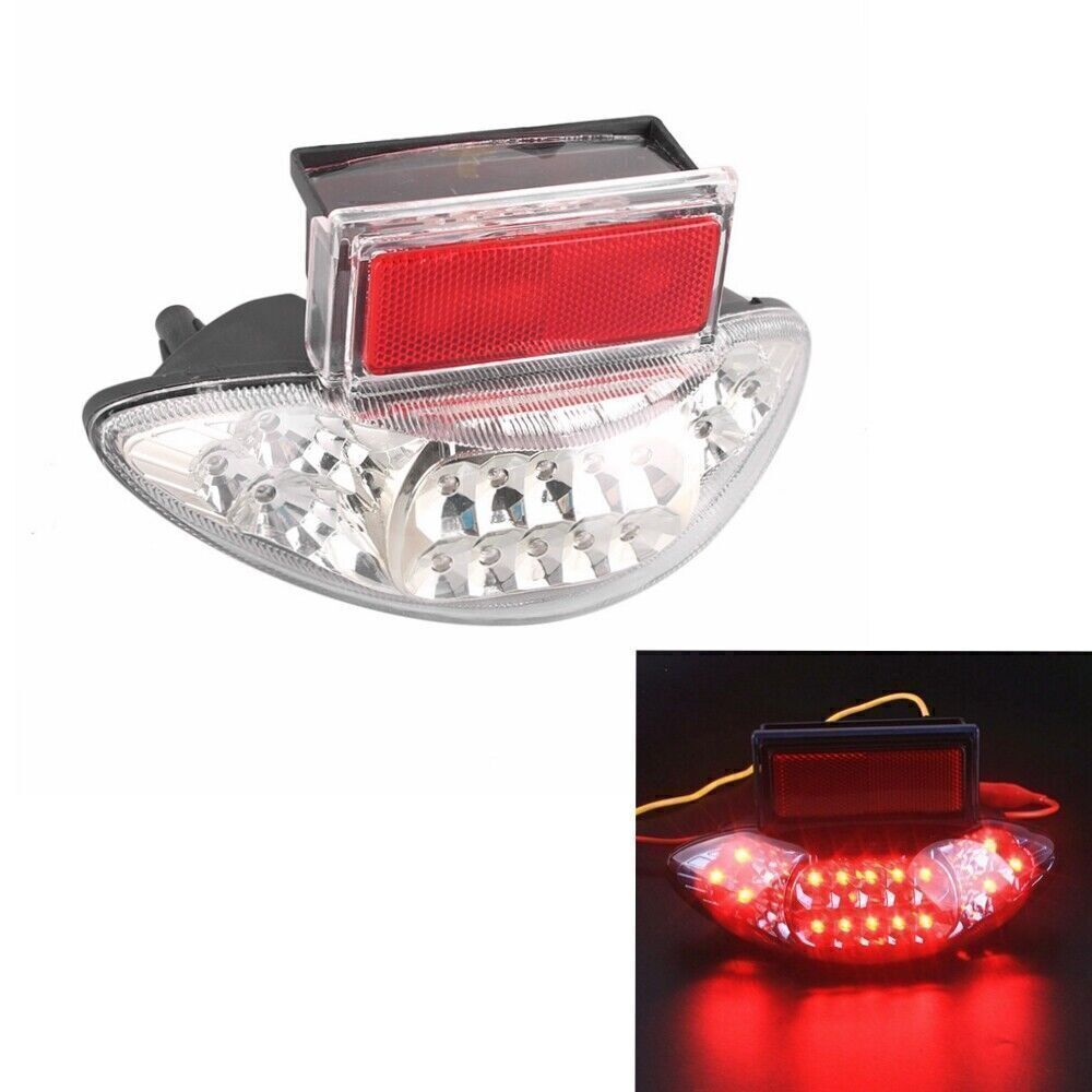 Motorcycle LED Brake Stop Rear Tail Light Fit for Suzuki GSX1300R 1999-2007 Clear
