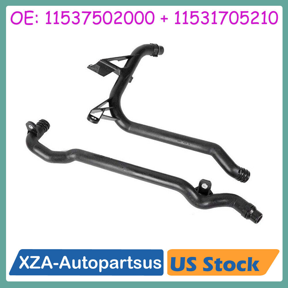 Pair of Engine Coolant Pipes for BMW E46 325xi 330xi E83 X3 E53 X5 New 2001-06