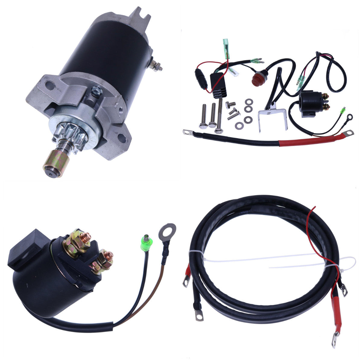 Electric Start Motor Kit for Yamaha F15 15HP 4 Stroke 66M 2001-2003 NO Flywheel